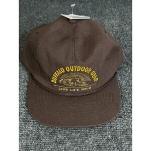 Buffalo Outdoor Gear Men's Brown Live Life Wild Embroidered Snapback Hat